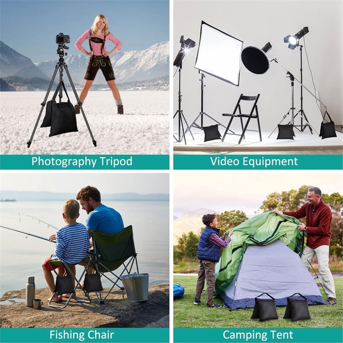 Light Stand Sandbag - أكياس رمل DT75BG (8 قطع) لحمل