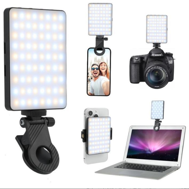 Photography Lighting Video - مصباح سيلفي LED قابل لإعادة الشحن،