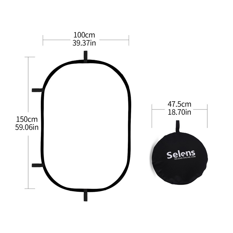 Photography Lighting Reflectors - 100X150CM طوي البيضاوي عاكس لينة ضوء
