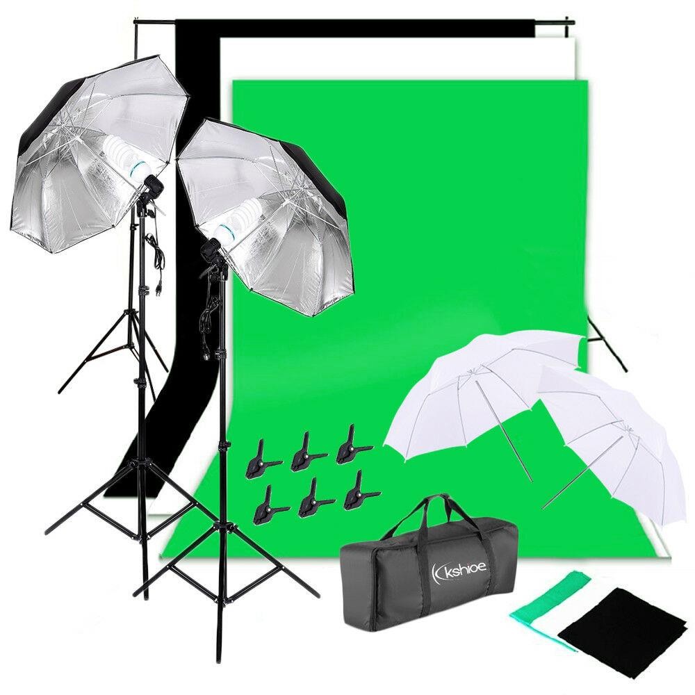 Photography Lighting And Backdrop Kits - مجموعة إضاءة استوديو التصوير الفوتوغرافي مع