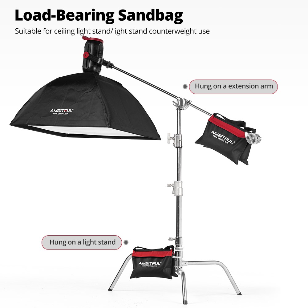 Ambitful 44x33 سنتيمتر الحاملة - مراجعة Light Stand Sandbag وسعره