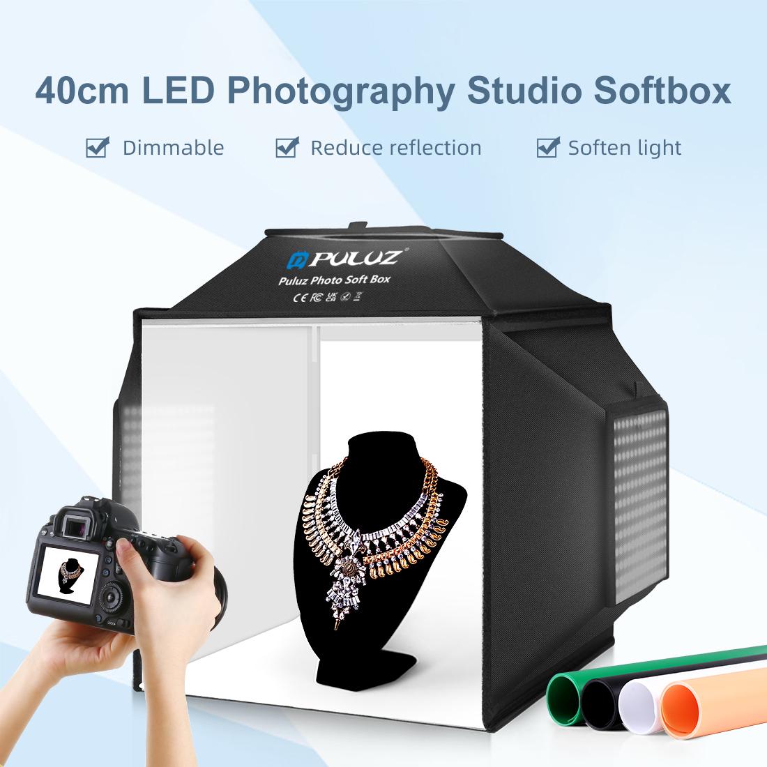 PULUZ 40 سنتيمتر للطي 72 واط 5 - مراجعة Photography Lighting And Backdrop Kits وسعره