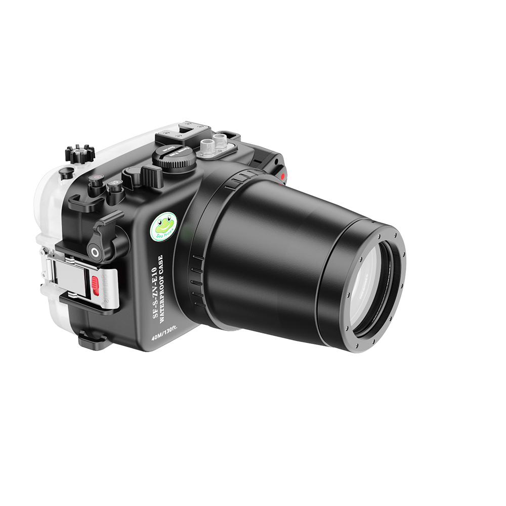 Seafrogs غلاف كاميرا غوص مقاوم - مراجعة Sony Camera Zv-E10 وسعره