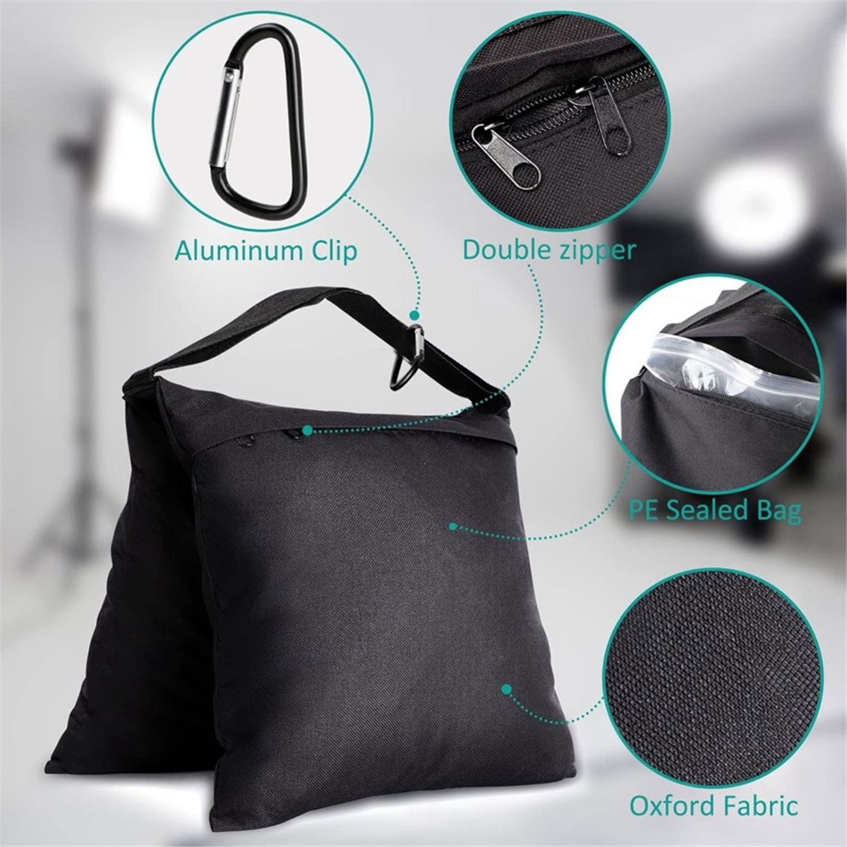 أكياس رمل DT75BG (8 قطع) لحمل  - مراجعة Light Stand Sandbag وسعره