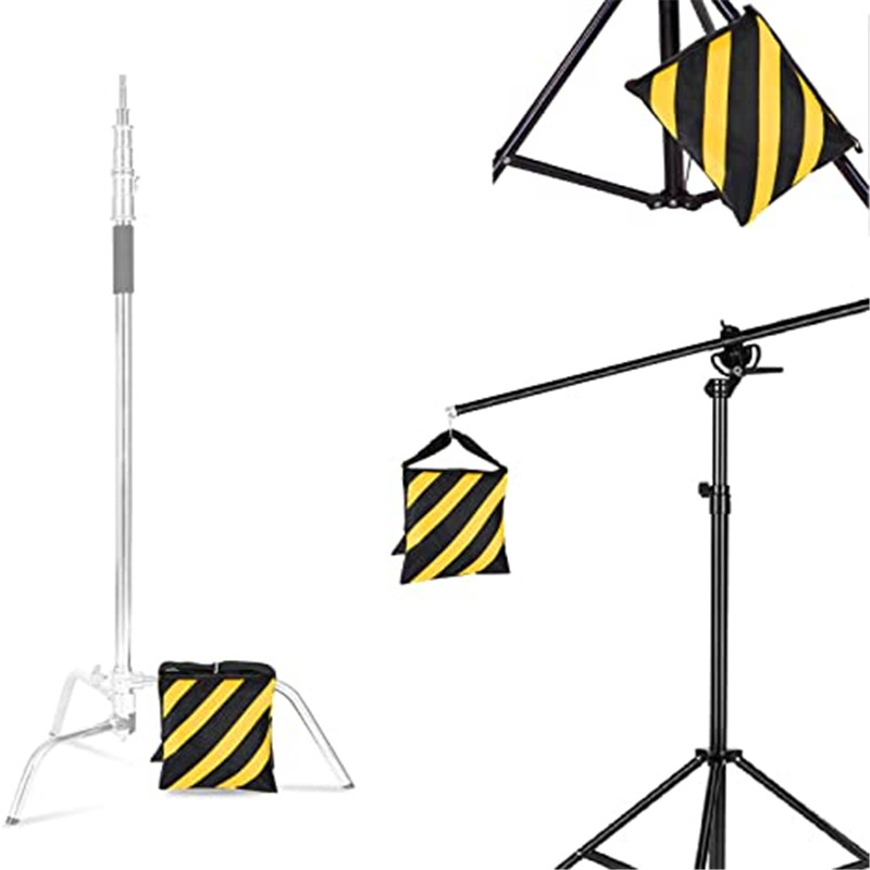 حقيبة أوزان جديدة صفراء وسوداء - مراجعة Light Stand Sandbag وسعره