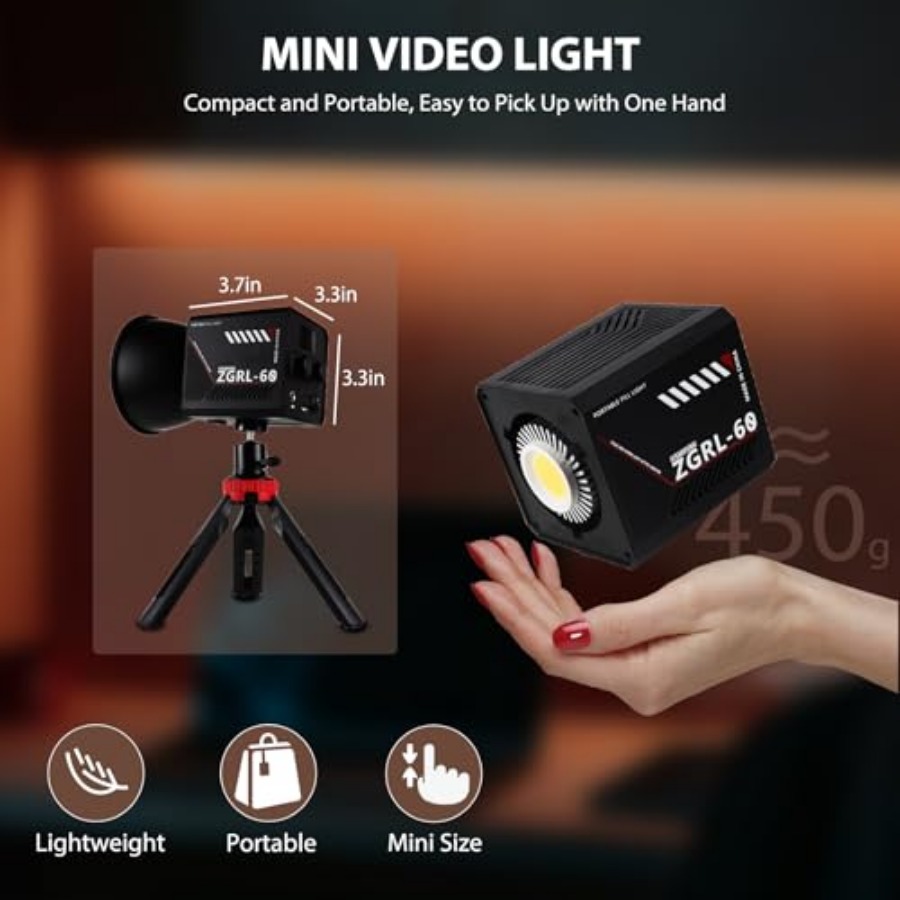 ضوء فيديو LED محمول بقوة 60 وا - مراجعة Photography Lighting Video وسعره