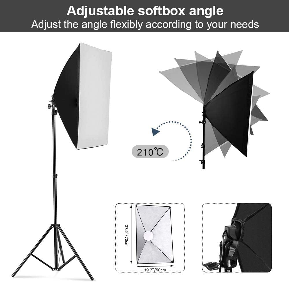 مجموعة إضاءة سوفت بوكس للتصوير - مراجعة Photography Lighting Set Up وسعره