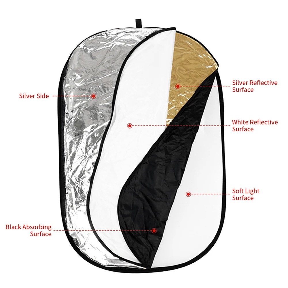 عاكس ضوء محمول قابل للطي 5 في  - مراجعة Photography Lighting Reflectors وسعره