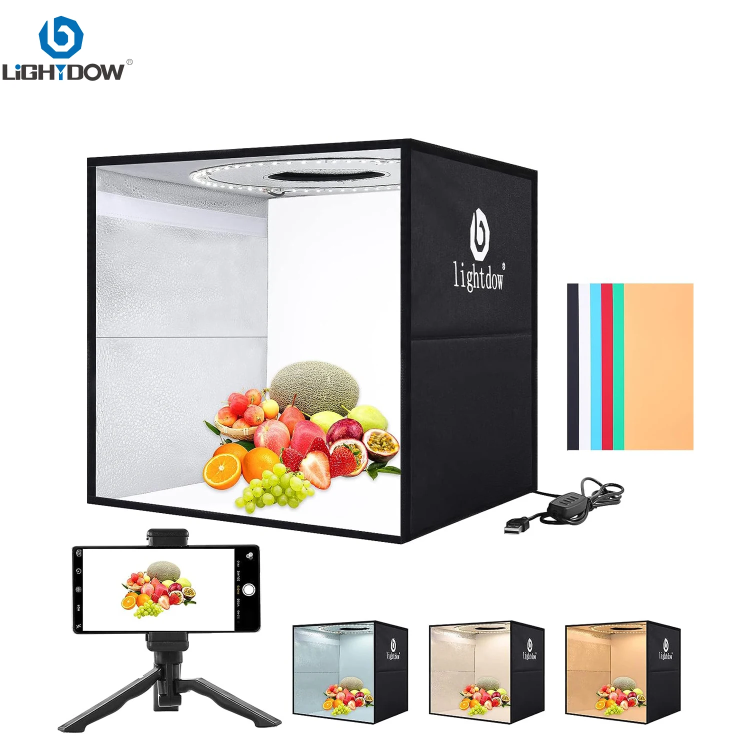 Lightdow عكس الضوء صندوق الصور - مراجعة Photography Lighting And Backdrop Kits وسعره