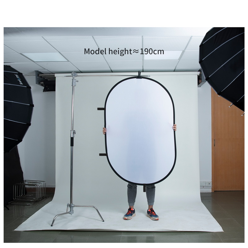 100X150CM طوي البيضاوي عاكس لي - مراجعة Photography Lighting Reflectors وسعره